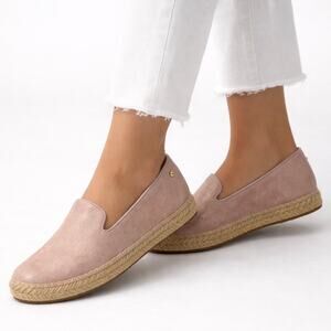 UGG W Sandrinne II Espadrille Flats Slip On Rose Gold Size 6